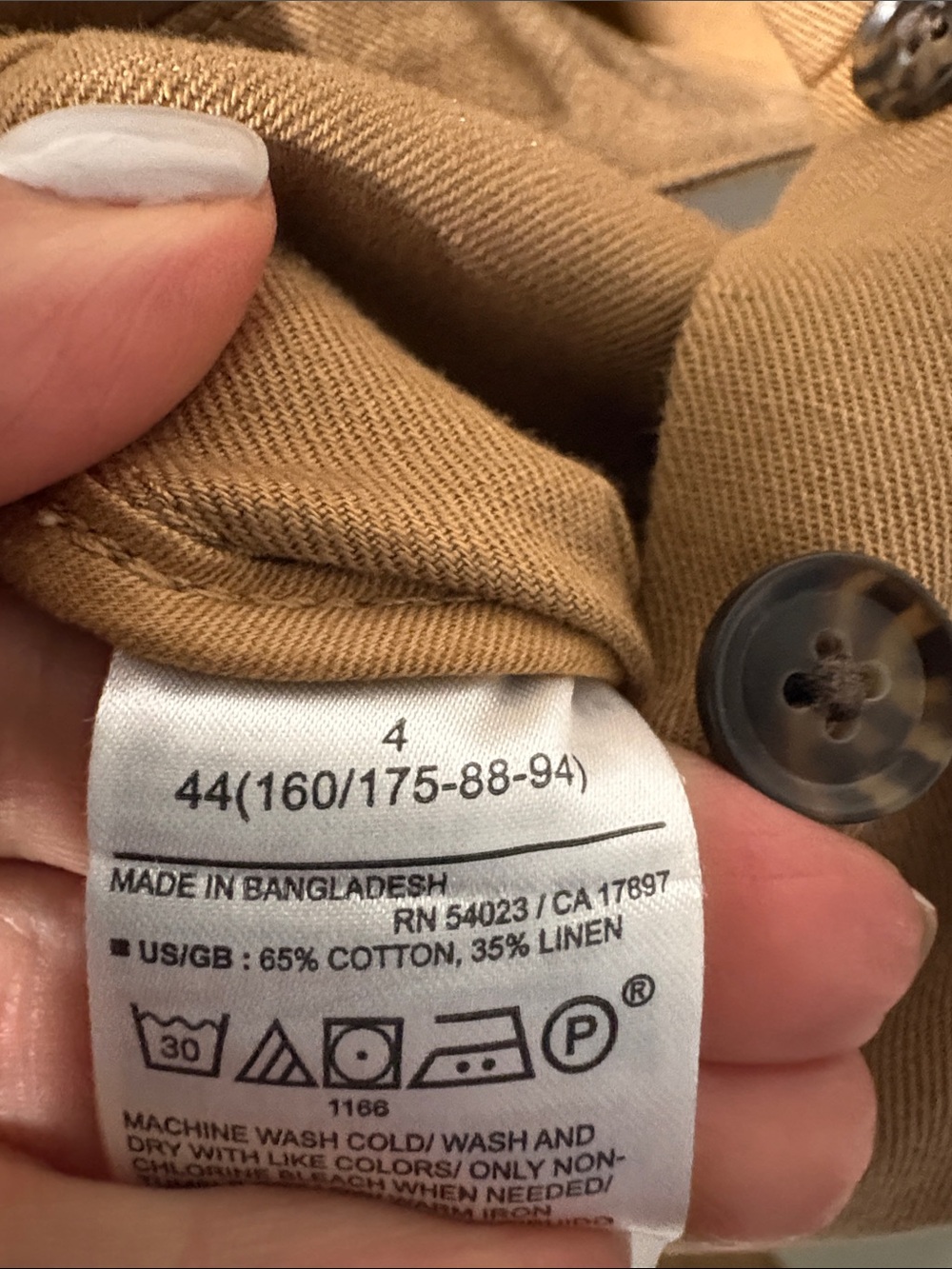 Banana Republic Camel Sleeveless Button-Front Romper - Picture 4 of 4